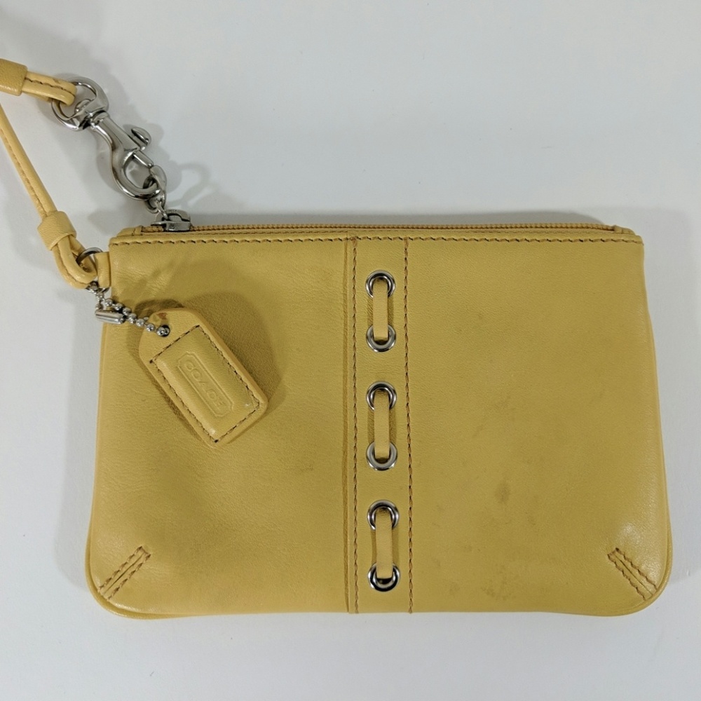 Coach chamois leather wristlet